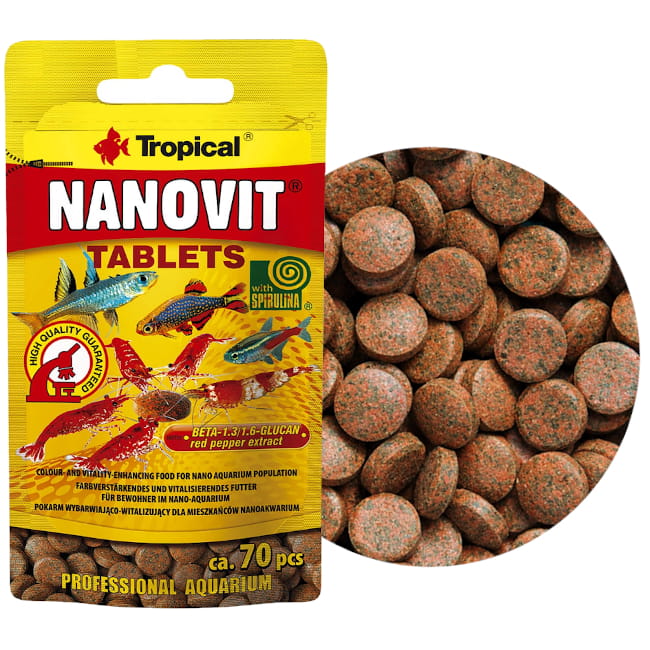 TROPICAL NANOVIT TABLETS 10g POKARM DLA MAŁYCH RYB